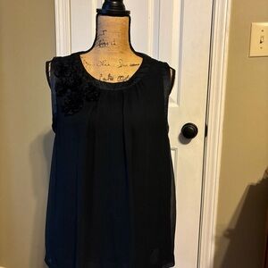 Banana Republic Black Sleeveless silk Tank Top